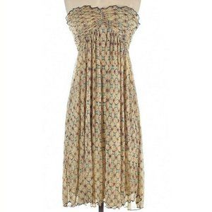 Diane Von Furstenberg • 100% Silk Strapless Floral Dress || Size 6